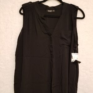 a.n.a. sleeveless black blouse NWT